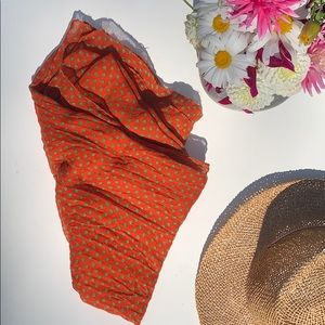 Polka dot cotton scarf